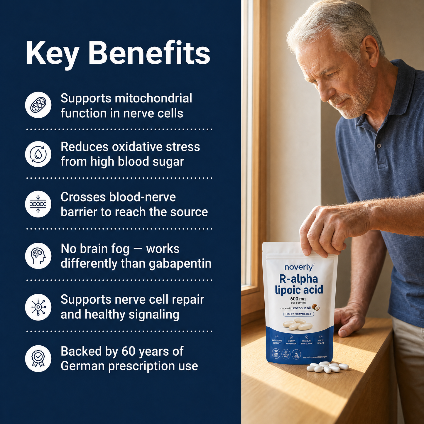 R-Alpha Lipoic Acid — 600mg Pure R-Form Softgels